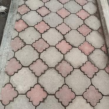 сапат бетон: Тротуарная плитка «Кирпичик/волна» (фигурная), бетонная. - Материал — 4