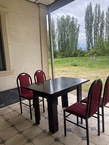 chair table: Кухонный стол и стул, Б/у, цвет - Коричневый — 8