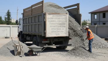 Смесь щебень и отсев, Чистая, Для бетона, Зил