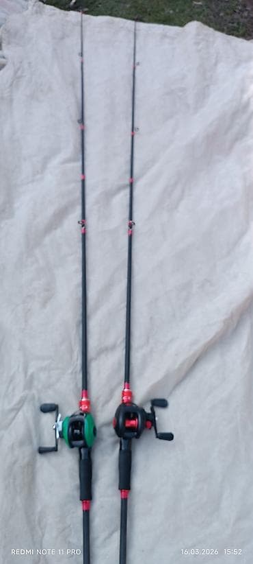 Лодки и комплектующие: Набор рыболовных снастей: удилище с катушками мультипликаторами 1700 — 4