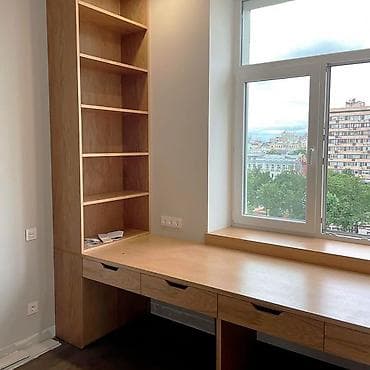 Стол жана отургуч комплекттери: Буйрутма эмеректер, Уктоочу бөлмө, Ашкана гарнитурасы, Шкаф, Керебет — 3