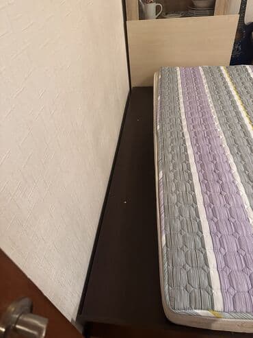 деревянная кровать: Односпальная кровать, С матрасом, длина - 200 см — 8