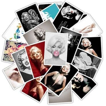 совместимые расходные материалы makkon глянцевая бумага: Наклейки - набор "Мерлин Монро" - 25 шт, для любой гладкой — 2