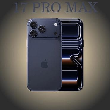 IPhone 17 Pro Max, Б/у, 1 ТБ, Синий, Зарядное устройство, Защитное стекло, Чехол, 100 %