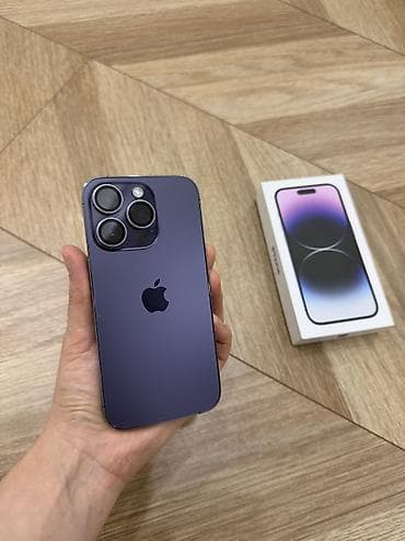 ipxone x: IPhone 14 Pro, Б/у, 128 ГБ, Deep Purple, Чехол, Стилус, Коробка, 80 % — 1