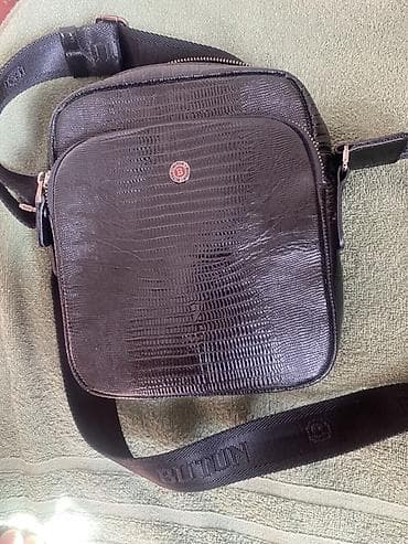 samsung m52: Мужская сумка через плечо (кросс-боди) - Материал: черная экокожа с — 1