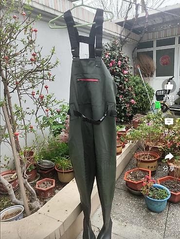 рюкзак для рыбалки: Забродный комбинезон-ватерстоп (вейдерсы) цвета хаки с сапогами - — 3