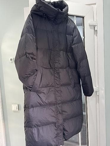 женское плащ пальто: Женский длинный пуховик/парка, цвет черный.
Размер 48-50 — 1