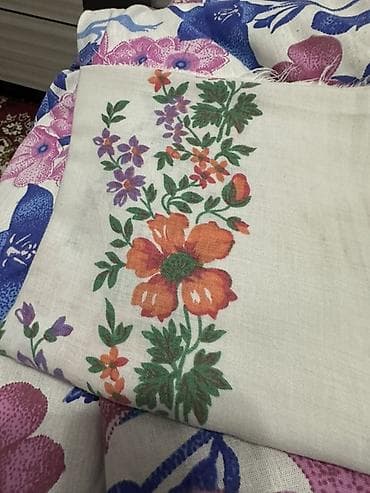 Хлопковая ткань с цветочным принтом - Материал: натуральная хлопковая