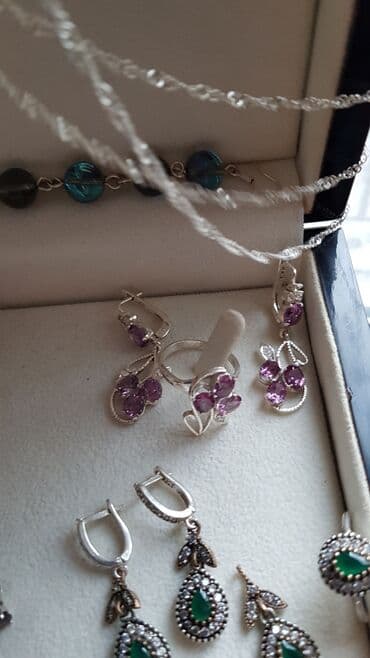 свадебные наборы ручной: Серебро!!! Комплекты серьги + кольца. Отдельно кольца и кулон — 20