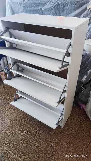 аренда стола: Тумба и подставка для обуви, Б/у, МДФ, Самовывоз, цвет - Белый — 2