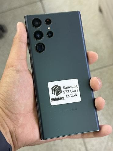 Samsung Galaxy S22 Ultra, Б/у, 256 ГБ, цвет - Зеленый, В рассрочку, 1 SIM