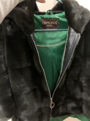 детские шапки с помпонами из натурального меха: Шуба, Норка, Кыска модель, Капюшону бар, L — 2