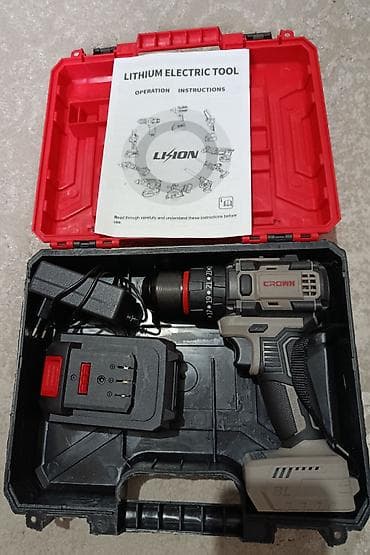 snap on: Аккумуляторная дрель‑шуруповёрт CROWN в кейсе.новая.непользованая — 1