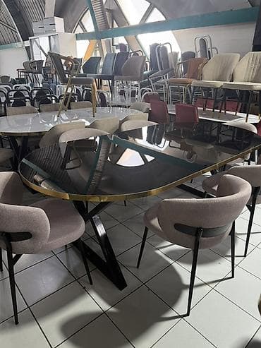 dinner table: Стол и стул для зала, цвет - Черный — 1