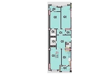 жк немецкий квартал: 3 комнаты, 125 м², Южная Магистраль Элитка, 2 этаж, ПСО (под самоотделку) — 3