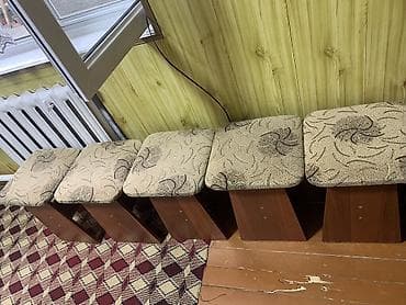 комоды токмок: Кухонный уголок с обеденным столом и 5 табуретами — 2