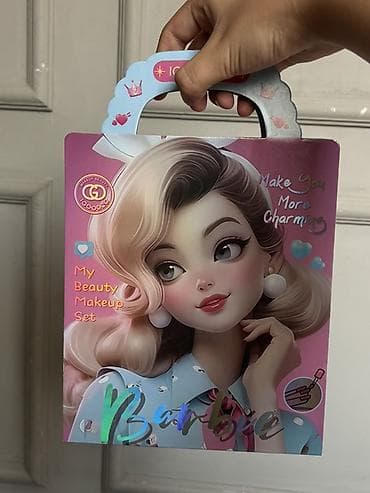комбо 3 в 1: Детский набор косметики My Beauty Makeup Set (Barbie-стиль) - Яркий — 4