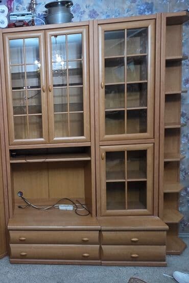 шкафчик для балкона: Гарнитур для зала, Шкаф, ДСП, цвет - Коричневый — 2