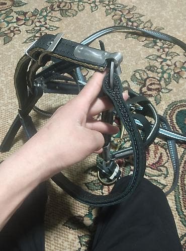 коой: Комлепкт уздечки для лошади с поводьями - Материал: прочная кожа с — 3