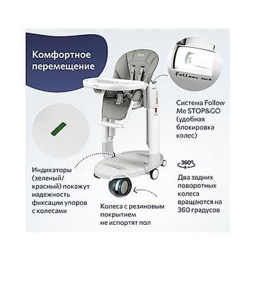 Балдар дүйнөсү: Тамактандыруучу отургуч, Peg perego, Трансформер, түсү - Боз — 7
