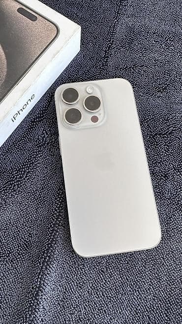 айифон: IPhone 15 Pro, Natural Titanium, Коробка, 84 % — 3