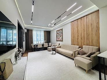 14: 3 комнаты, 105 м², Асанбай мкр Элитка, 14 этаж, Дизайнерский ремонт — 1