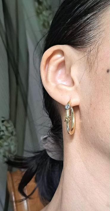 Серьги: Серьги, Проба 585, Женские, Б/у — 3