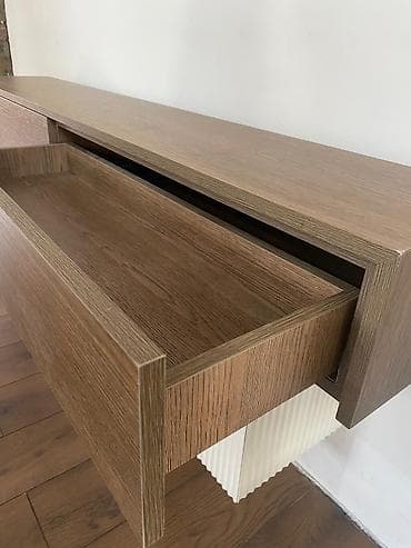 Сантехника: Тумба и подставка для телевизора, Подвесная, Дерево, цвет - Коричневый — 3