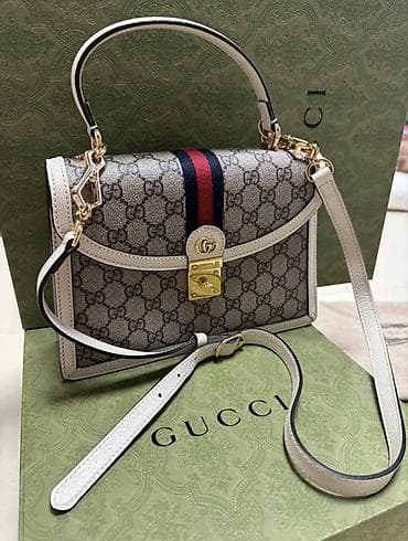 Сумки: Классическая сумка, Gucci, Италия, Материал: Комбинированный материал, Регулируемый ремень, Женские, Б/у — 1