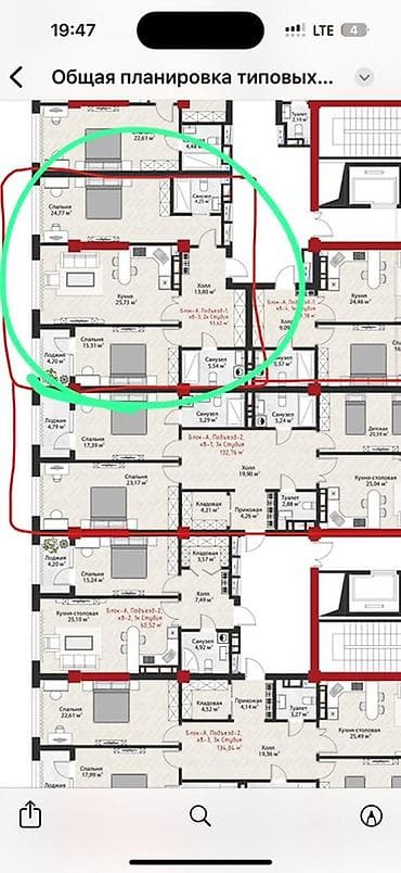 капсула домик: 3 комнаты, 94 м², Элитка, 7 этаж, Готовая ПСО (под самоотделку) — 1