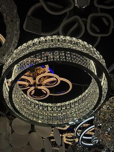 Современная потолочная светодиодная люстра с кристаллами - Дизайн