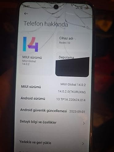 Redmi, Redmi 10, Б/у, 64 ГБ, цвет - Синий, 2 SIM — 4