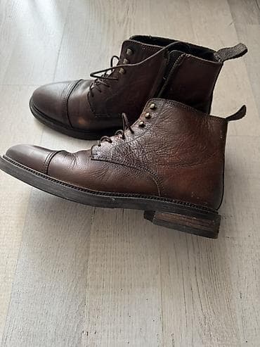 Личные вещи: Мужские ботинки, 41, Massimo Dutti, Б/у, цвет - Коричневый, Самовывоз — 1