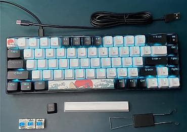 режим 10 с: Клавиатура, A4Tech, Механическая, Проводное подключение, Размер: 60% — 5