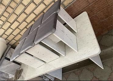 кухонные стол стулья: Кухонный стол и стул, Новый, цвет - Серый — 3