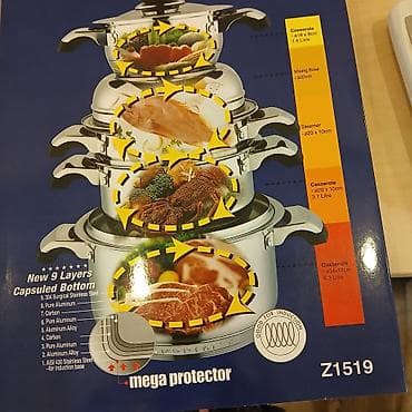 Кухонные принадлежности: Набор посуды Zepter Z1519 с индукционным дном Mega Protector. Состав — 1