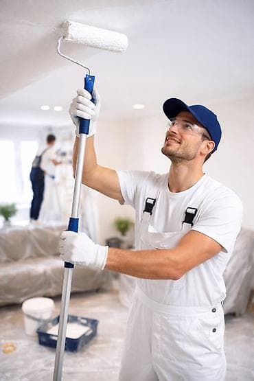 гипсокартон работы: Покраска стен и потолков под ключ - Аккуратное окрашивание валиком и — 1