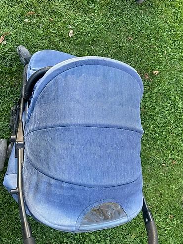 blade blade: Прогулочная коляска-трость/книжка в синем цвете (деним). Особенности — 3