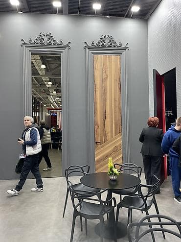 Двери и комплектующие: Двери для домов и квартир, Металлическая, Одностворчатая, Со стеклом, цвет - Серый — 1