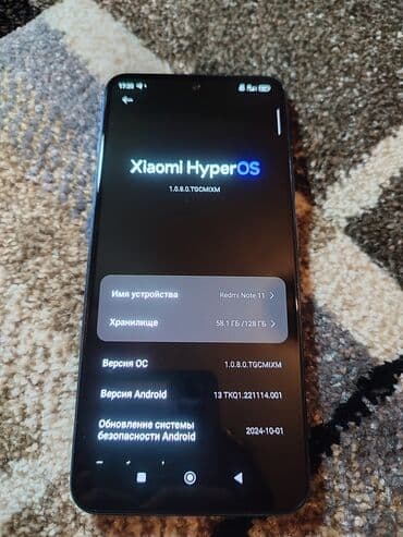 редми 11 ноте: Redmi, Redmi Note 11, Колдонулган, 128 ГБ, түсү - Көк, 1 SIM, 2 SIM — 4