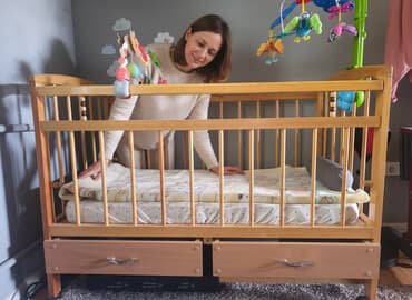 детский кровать с люлькой: Детская кроватка. Классическая конструкция с безопасными круглыми — 1