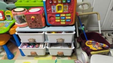 детскую кроватку кроватка к: Детский комод, Б/у, Без пеленального столика, Пластик, цвет - Голубой — 7