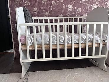 столешница мрамор: Люлька, Б/у, Качалка, Дерево, цвет - Белый — 1