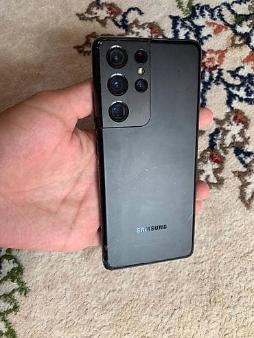 Техника и электроника: Samsung Galaxy S21 Ultra 5G, Б/у, 256 ГБ, цвет - Черный, 1 SIM — 6