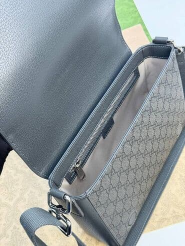 барсетка мужская: Классикалык сумка, Gucci, Италия, Материалы: Айкалыштырылган материал, Куру жөнгө салынат, Эркектердики, Жаңы — 6