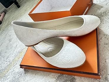 Туфли: Балетки MARIO MUZI, размер 40 - Цвет: молочно‑белый - Верх: тиснёная — 5