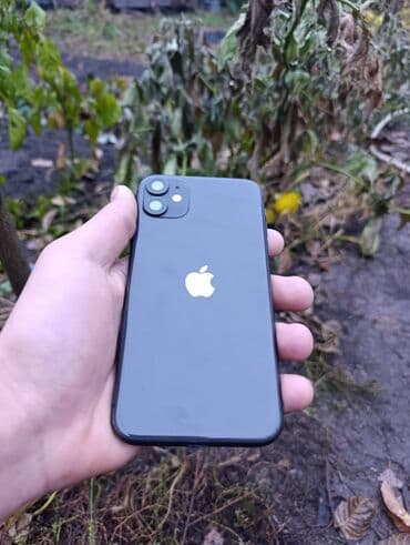 телефон колдонулган: IPhone 11, Колдонулган, 128 ГБ, Jet Black, Коргоочу айнек, Каптама, 100 % — 1