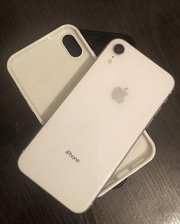 iphone xr 256 цена в бишкеке: IPhone Xr, Новый, 64 ГБ, Белый, Защитное стекло, Чехол, 75 % — 1