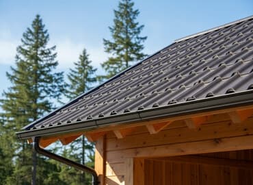 металочерепицы: Металлочерепица цвета "темный шоколад" с матовым покрытием — 1